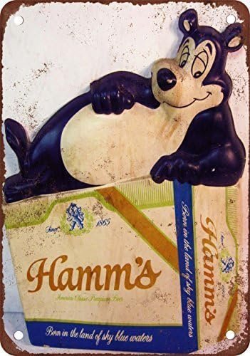 12" x 16" Hamm's Beer Bear Vintage Look Reproduction Metal Tin Sign 12X18 Inches 2
