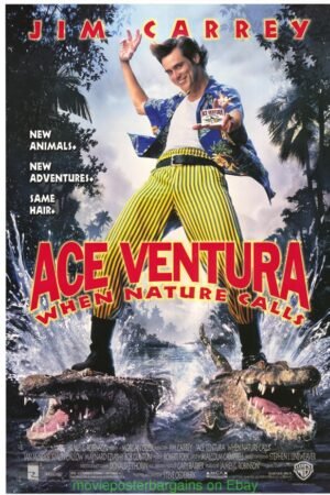 ACE VENTURA 2 II WHEN NATURE CALLS MOVIE POSTER Original DS 27x40 JIM CARREY