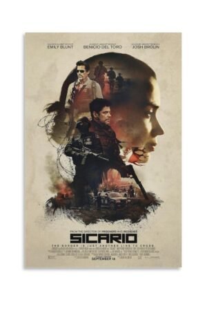 Aesthetic Posters Sicario Movie Posters Poster Decorative Painting Canvas Wall Art Living Room Posters Bedroom Painting 16x24inch(40x60cm)