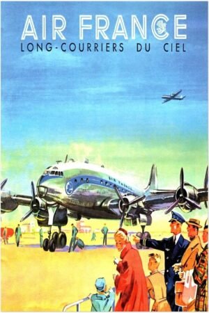 Air France - Airline Vintage Travel Poster, Retro Posters #2-24 x 36 Inches