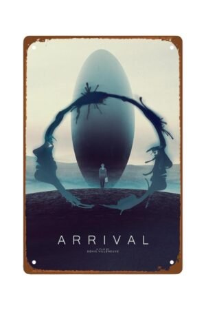 Arrival Movie Man Cave Decor Science Fiction Films Metal Wall Tin Sign Retro Gift Vintage Decorations 8"x12"