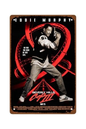 Beverly Hills Cop III Man Cave Decor Action Movies Poster Art Deco Metal Wall Tin Sign Retro Gift Vintage Room Decor Decorations 8"x12"