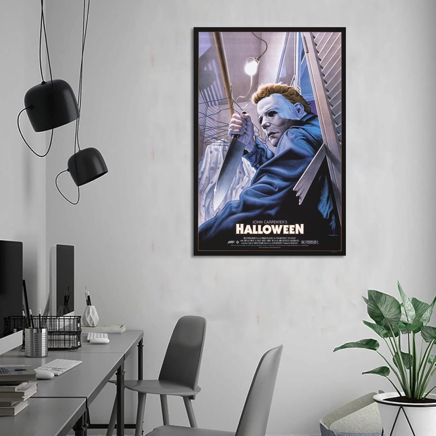 BNE Michael Myer Halloween Horror Movie Canvas Art Poster And Wall Art Picture Print Modern Family Bedroom Decor Posters 16x24inch(40x60cm)