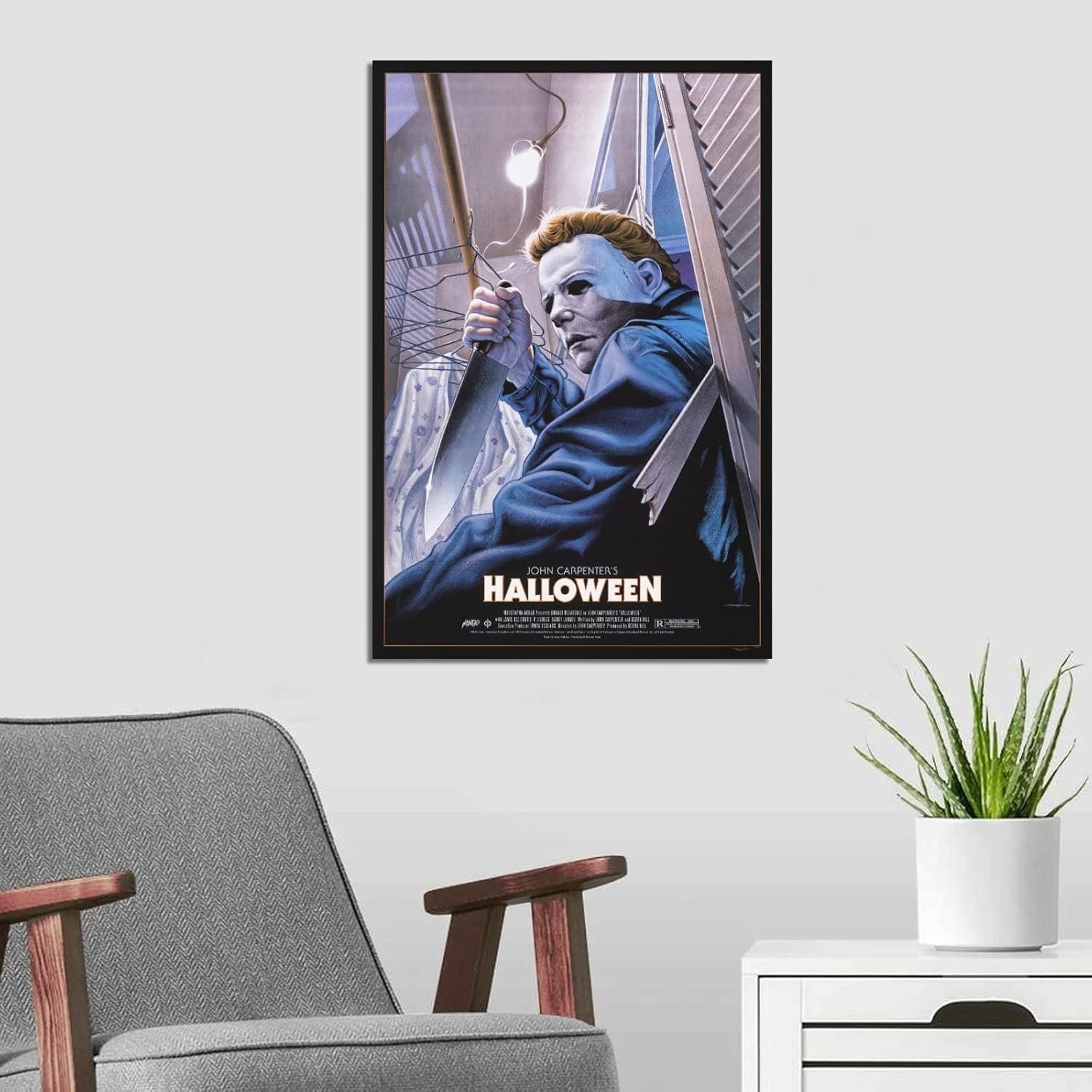 BNE Michael Myer Halloween Horror Movie Canvas Art Poster And Wall Art Picture Print Modern Family Bedroom Decor Posters 16x24inch(40x60cm)