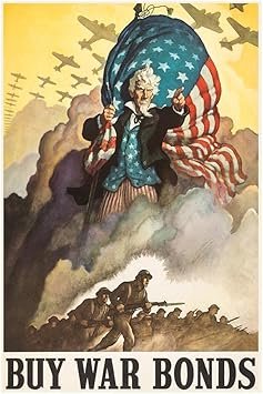 Buy War Bonds - Uncle Sam - WW2 Poster-12 x 18 Inches