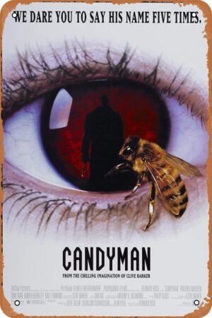 Candyman 1992 Movie Poster Vintage Retro Style Metal Tin Sign Home Cafe Bar Pub Wall Decor Metal Poster 8x12 Inch