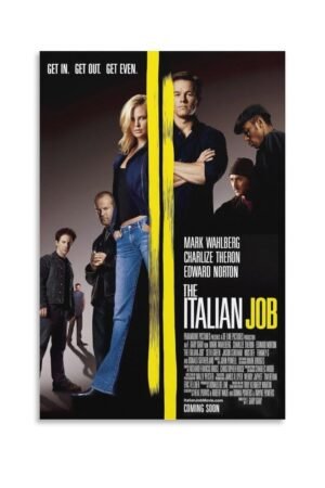 Classic Movie Posters The Italian Job Room Aesthetic Posters Cool Artwork Wall Art Home Decor Gift Ideass Canvas Art Poster And Wall Art Picture Print Modern Family Bedroom...