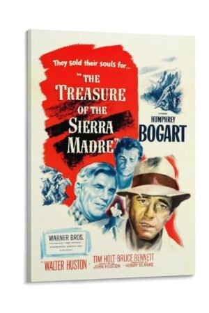 Classic Movie Posters The Treasure of The Sierra Madre Room Aesthetic Posters Cool Artwork Wall Art Home Decor Gift Ideas Poster Decorative Painting Canvas Wall Art Living Room...