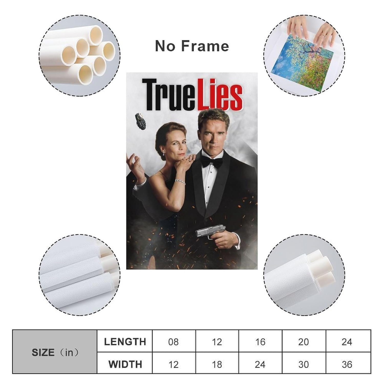 Classic Movie Posters True Lies Room Aesthetic Posters Cool Artwork Wall Art Home Decor Gift Ideas Canvas Art Poster And Wall Art Picture Print Modern Family Bedroom Decor...