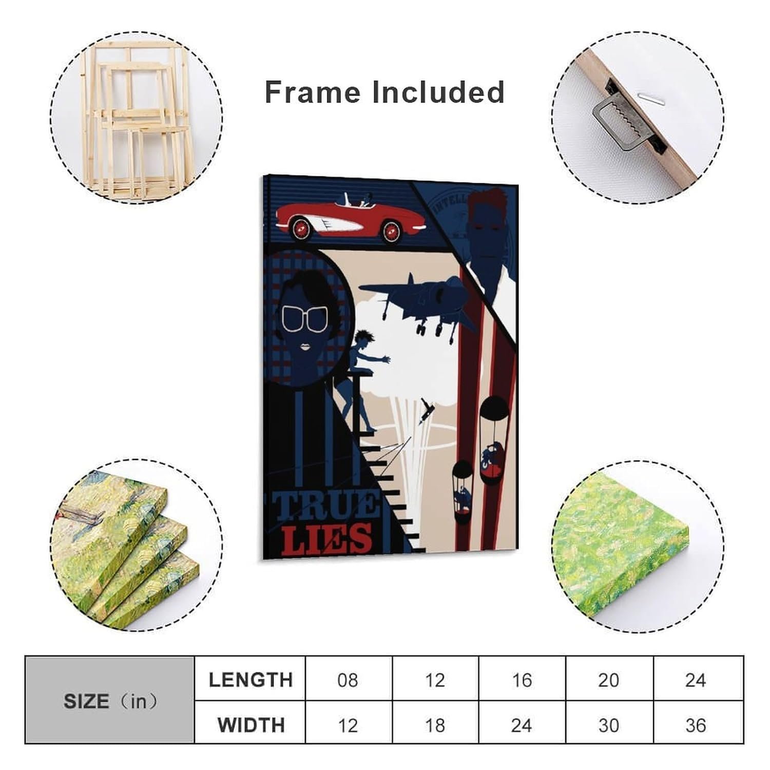 Classic Movie Posters True Lies Room Aesthetic Posters Cool Artwork Wall Art Home Decor Gift Ideas Canvas Art Poster And Wall Art Picture Print Modern Family Bedroom Decor...