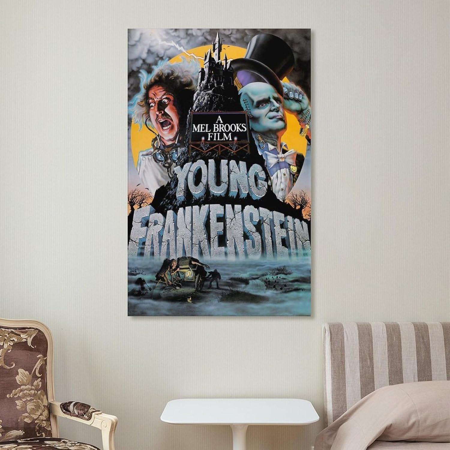 Classic Movie Posters Young Frankenstein Room Aesthetic Posters Cool Artwork Wall Art Home Decor Gift Ideas Canvas Art Poster And Wall Art Picture Print Modern Family Bedroom...
