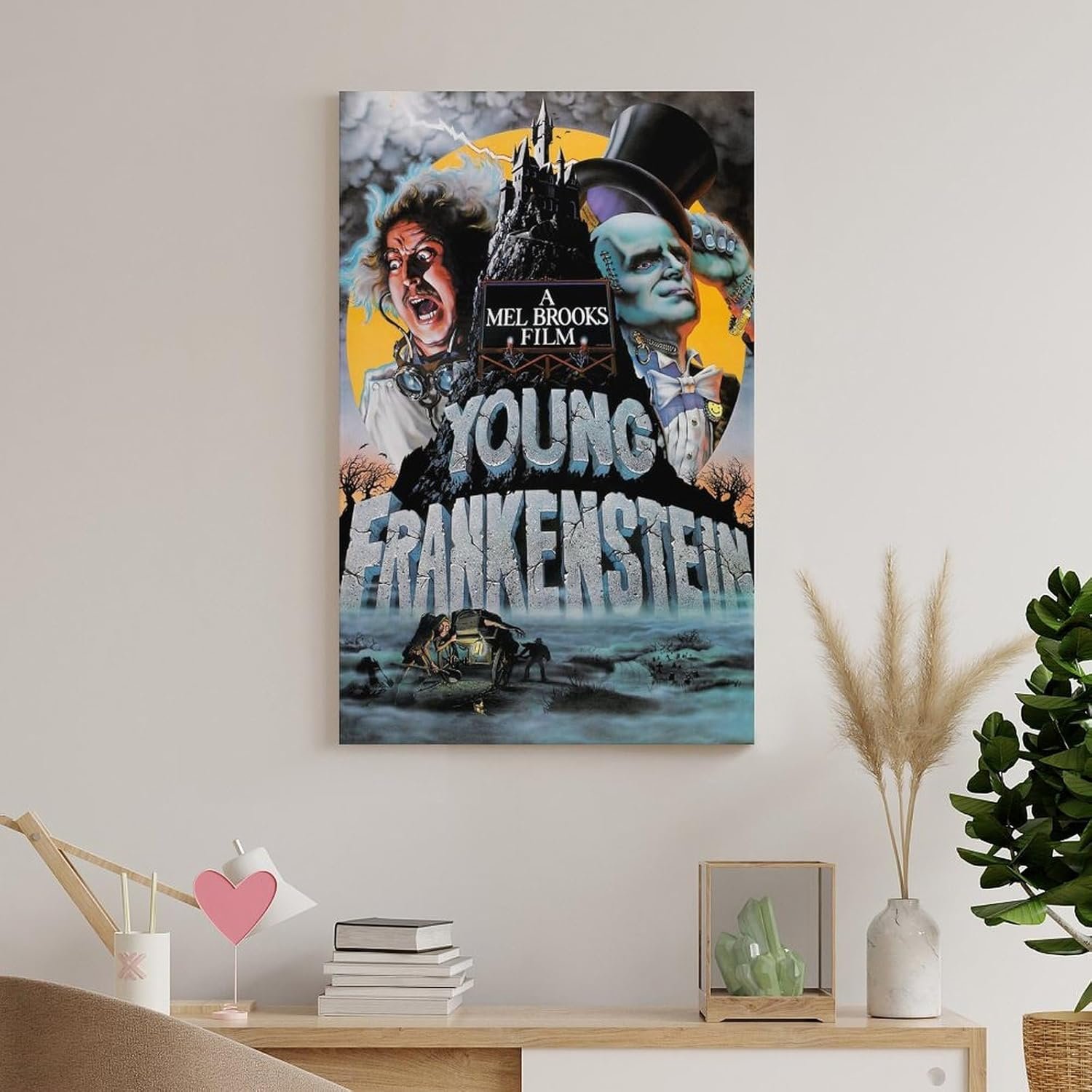 Classic Movie Posters Young Frankenstein Room Aesthetic Posters Cool Artwork Wall Art Home Decor Gift Ideas Canvas Art Poster And Wall Art Picture Print Modern Family Bedroom...