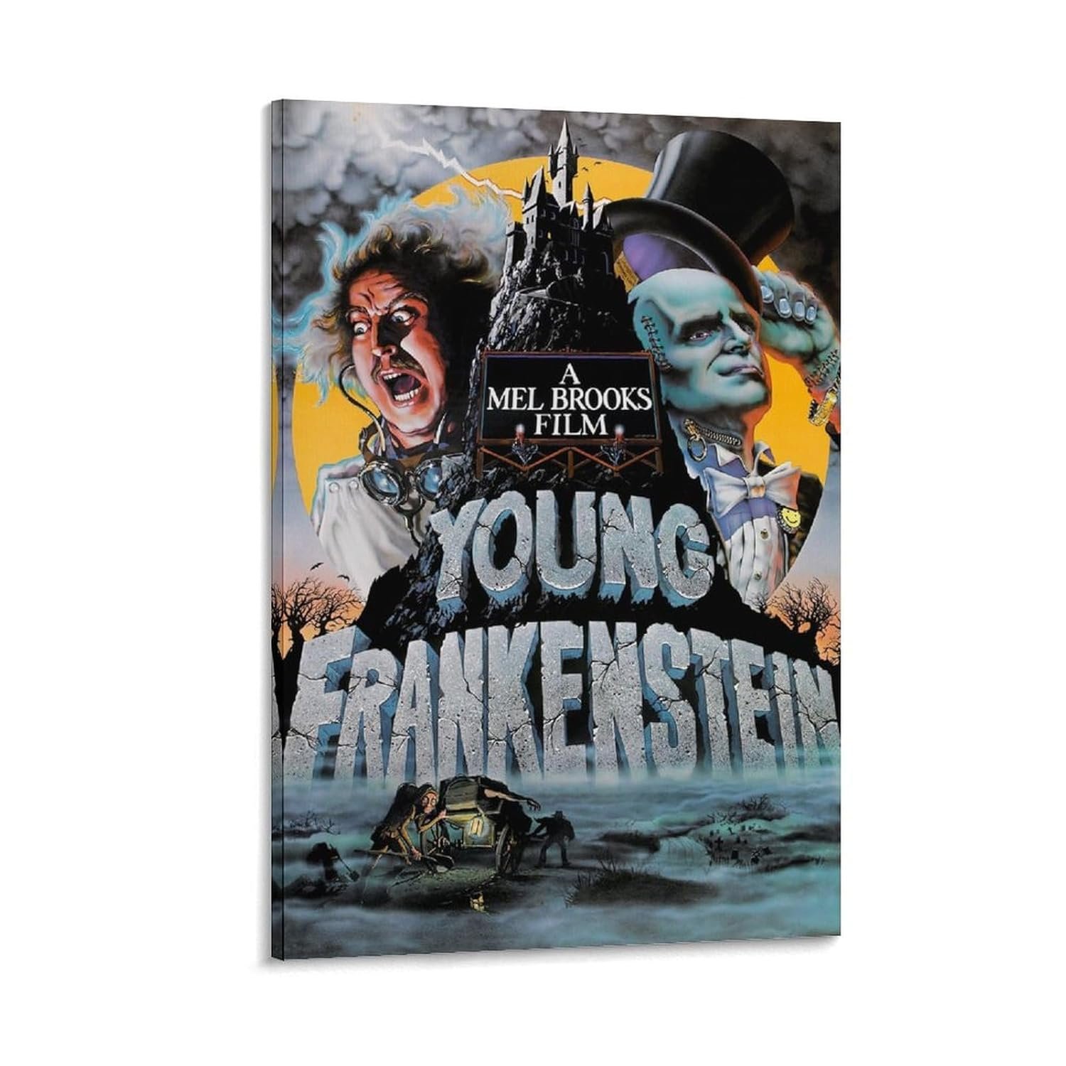 Classic Movie Posters Young Frankenstein Room Aesthetic Posters Cool Artwork Wall Art Home Decor Gift Ideas Canvas Art Poster And Wall Art Picture Print Modern Family Bedroom...