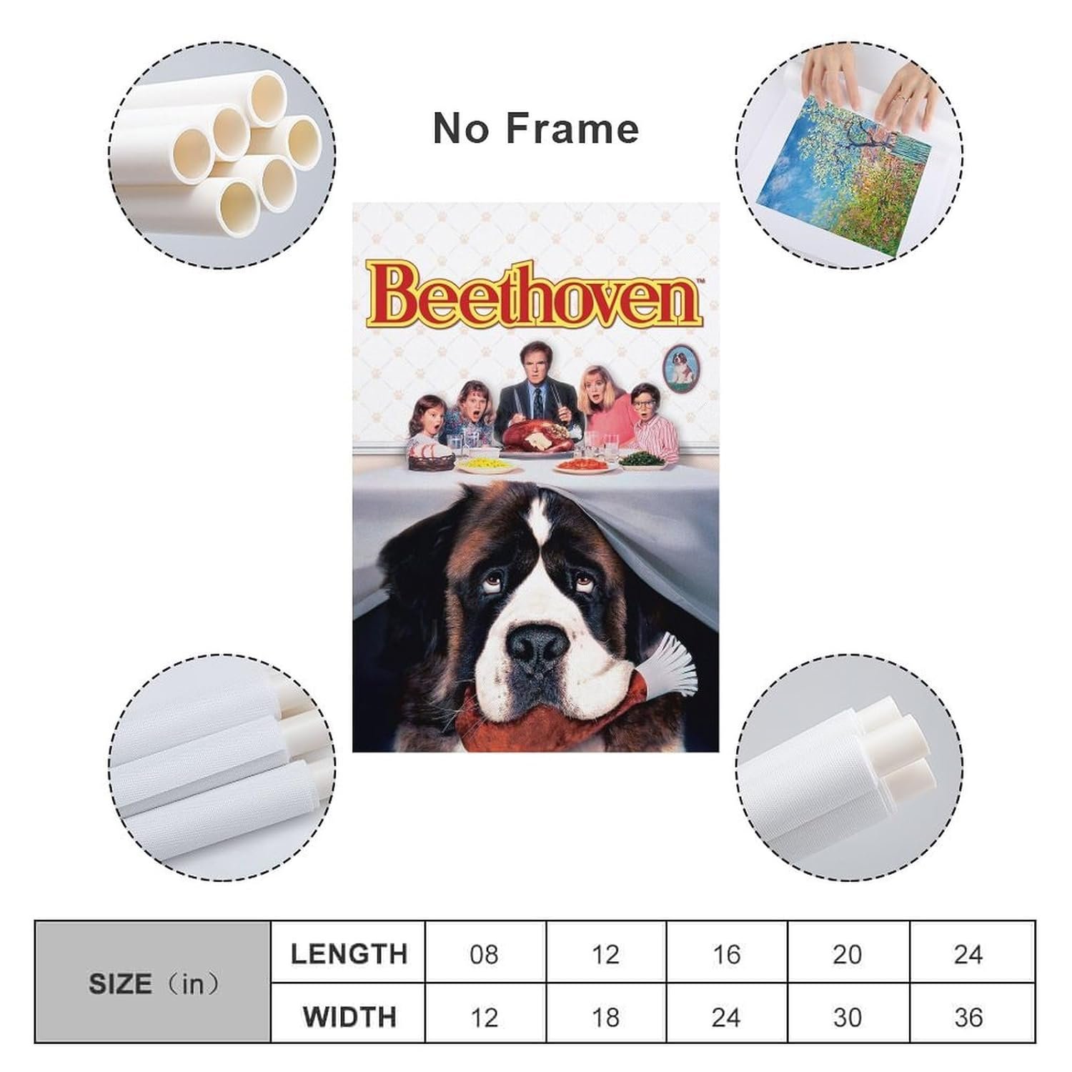 Classic Movie Postersr Beethoven Room Aesthetic Posters Cool Artwork Wall Art Home Decor Gift Ideas Canvas Art Poster And Wall Art Picture Print Modern Family Bedroom Decor...