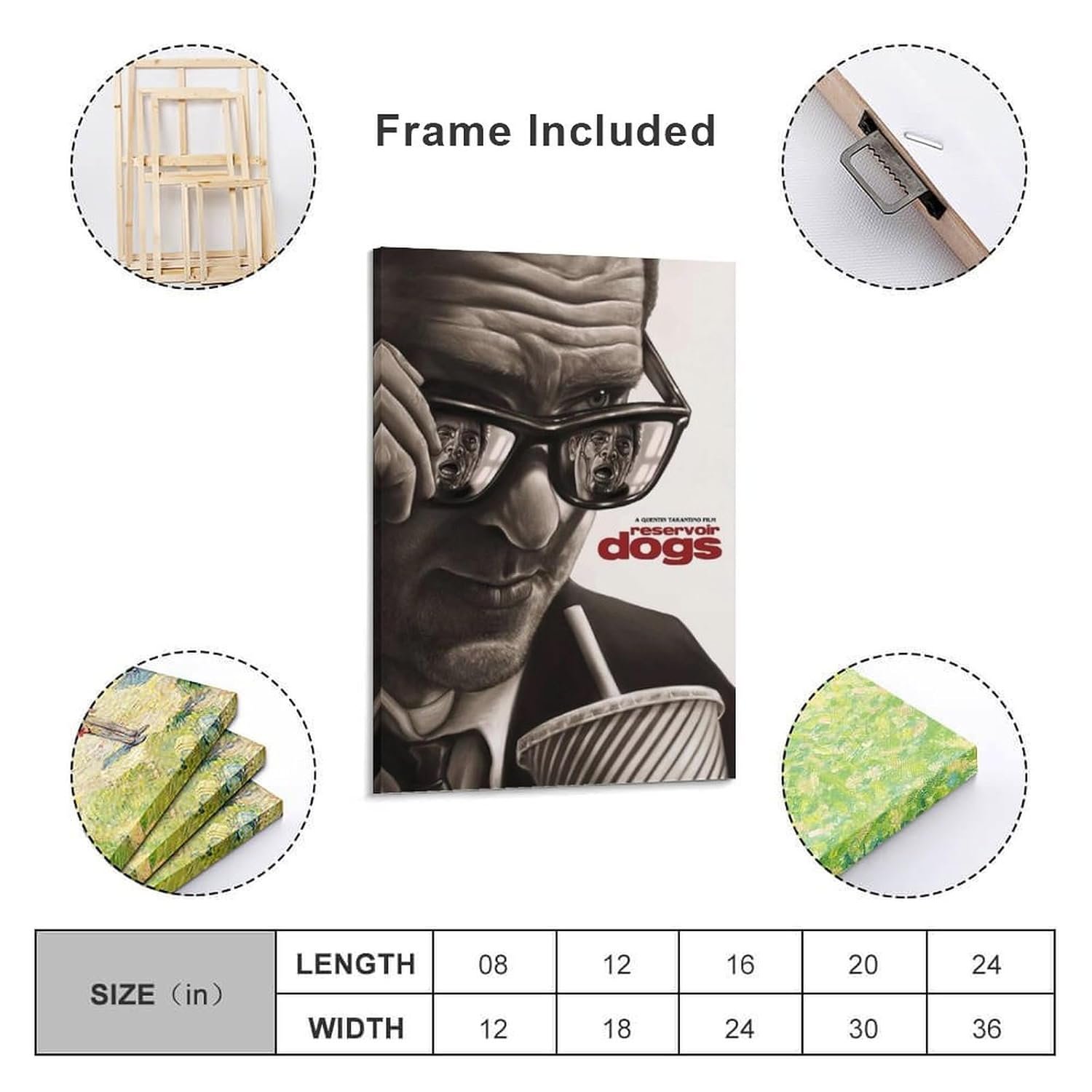 Classic Movie Postersr Reservoir Dogs Room Aesthetic Posters Cool Artwork Wall Art Home Decor Gift Ideas Canvas Art Poster And Wall Art Picture Print Modern Family Bedroom Decor...