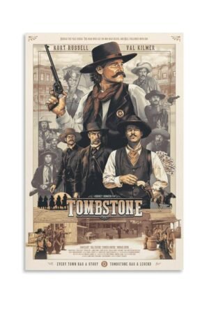 Classic Movie Postersr Tombstone Room Aesthetic Posters Cool Artwork Wall Art Home Decor Gift Ideas Canvas Art Poster And Wall Art Picture Print Modern Family Bedroom Decor...