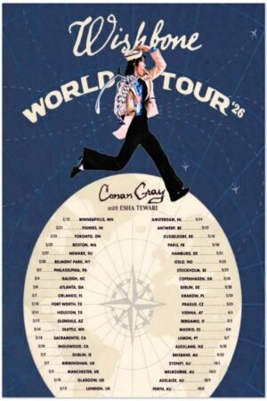 Conan Gray Wishbone World Tour 2026 Concert Poster