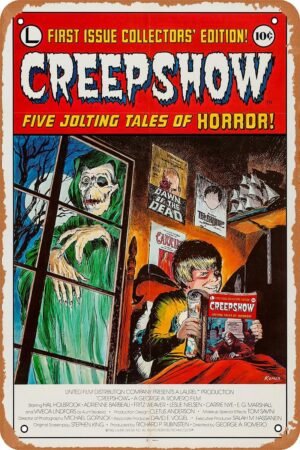 Creepshow 1 Horror Movie Poster Metal Tin Sign Vintage Style Wall Plaque Decor 8x12 inch