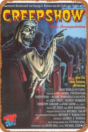 Creepshow 1987 Horror Movie Poster Metal Tin Sign Vintage Style Wall Plaque Decor 8x12 inch