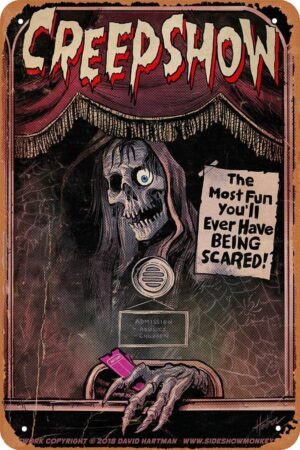 CREEPSHOW Horror Movie Poster Metal Sign Vintage Tin Sign Bar Office Home Wall Decor 8X12 inch