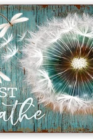 Dandelion Dragonfly New Vintage Metal Sign Decor for Home Office Restaurant Garage Bar 8x12 Inch