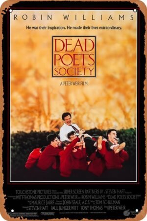 Dead Poets Society (1989) Movie Poster Movie Metal Tin Sign Retro Vintage Wall Art Decor Gifts for Man Women 8x12 inches