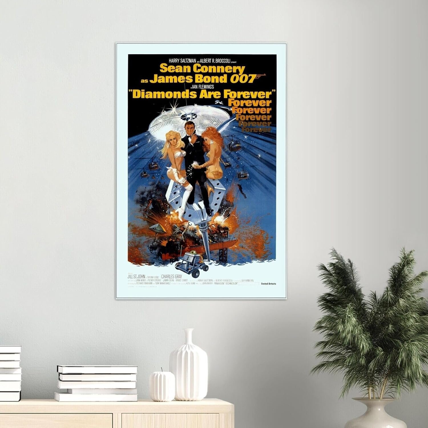 Diamonds are Forever - Movie Poster - Sean Connery - US Ver #2-8 x 12 Inches