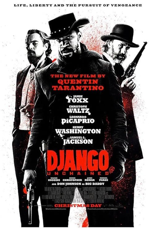 Django Unchained - Quentin Tarantino - Movie Poster - US Version-24 x 36 Inches