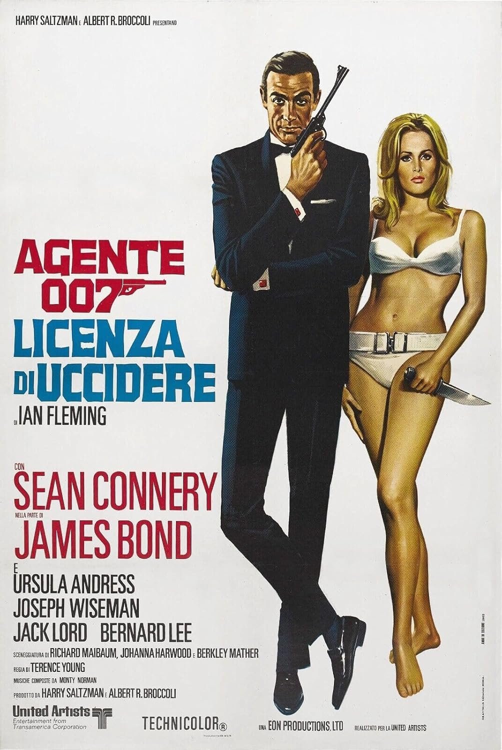 Dr. No - Movie Poster - Sean Connery - Italian Version #2-8 x 12 Inches (US)