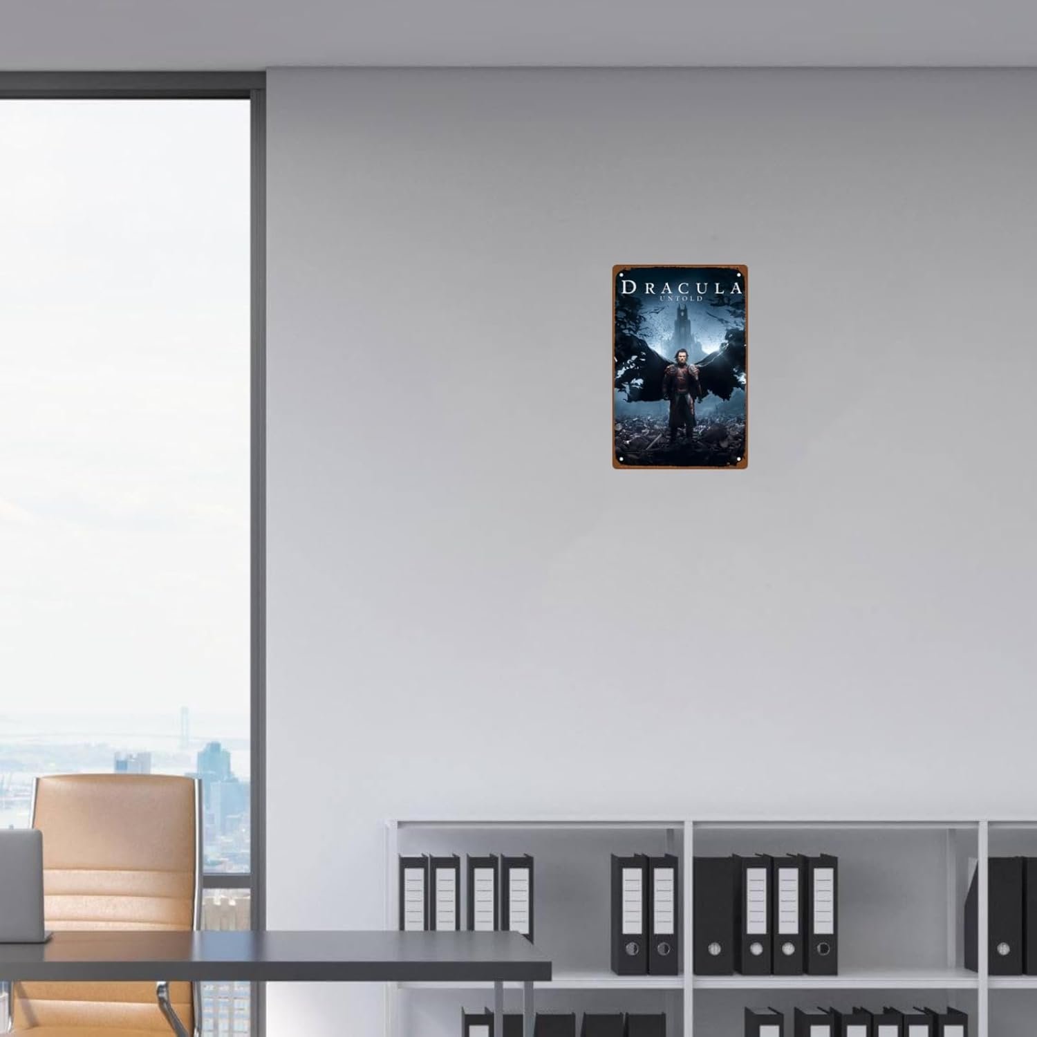 Dracula Untold Movie Metal Wall Tin Sign Bloodsucker Classic Movies Poster Man Cave Decor Retro Gift Vintage Decorations 8"x12"