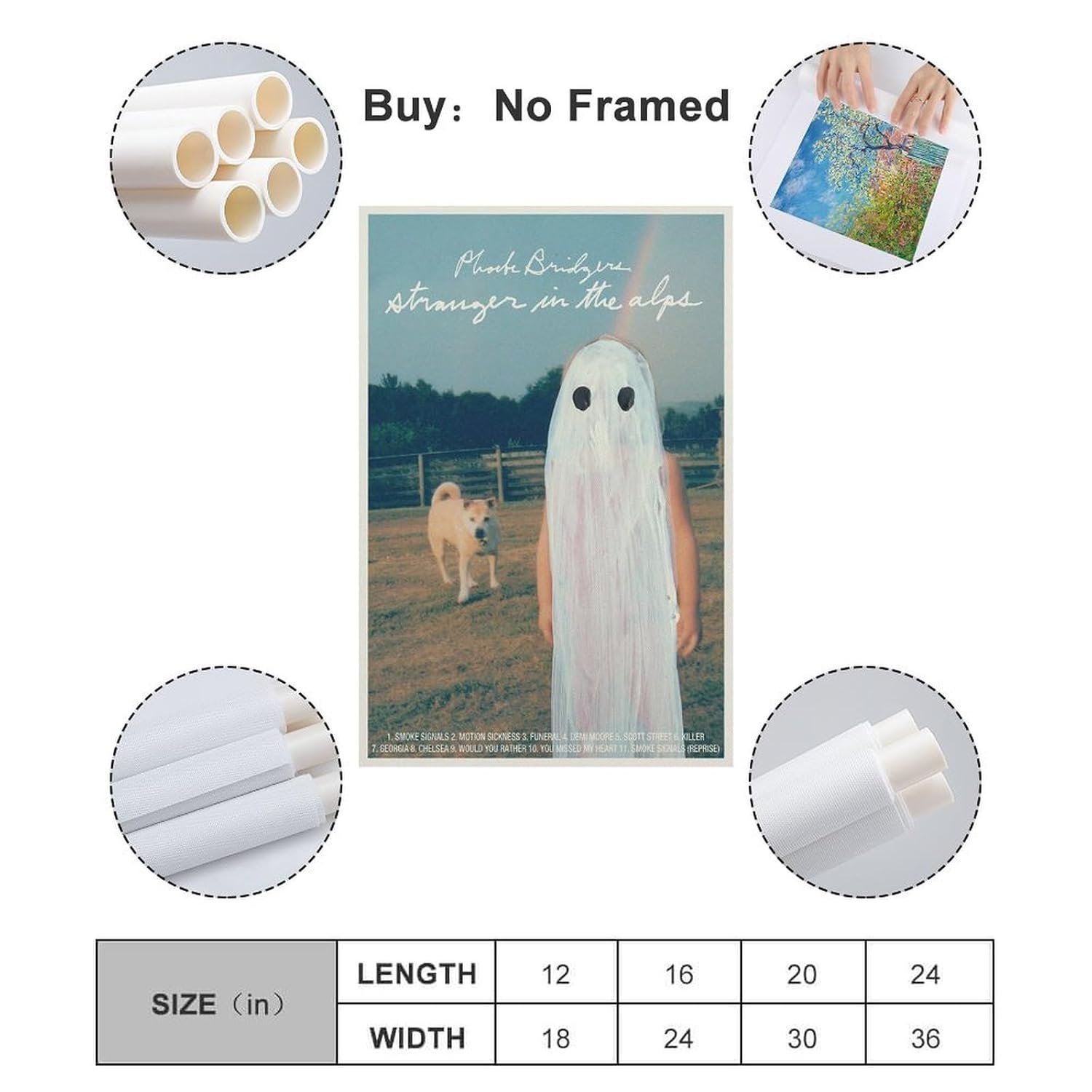 DTEBSSF Phoebe Bridgers - Stranger In The Alps 23 Canvas Poster Bedroom Decoration Landscape Office Valentine's Birthday Gift Unframe-style12x18inch(30x45cm)