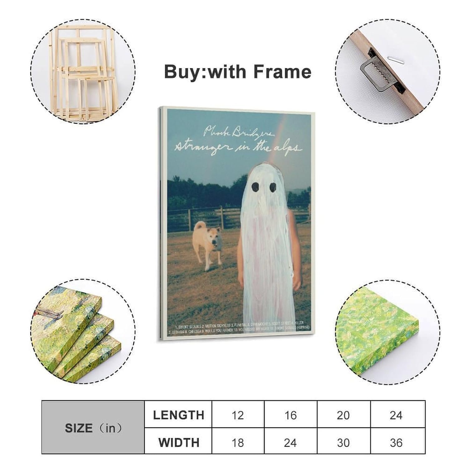 DTEBSSF Phoebe Bridgers - Stranger In The Alps 23 Canvas Poster Bedroom Decoration Landscape Office Valentine's Birthday Gift Unframe-style12x18inch(30x45cm)