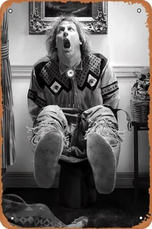 Dumb and Dumber Toilet Funny Movie Poster Vintage Tin Sign for Bathroom Toilet Home Wall Art Decor Gift Black White Retro Metal Sign 12 X 8 inch