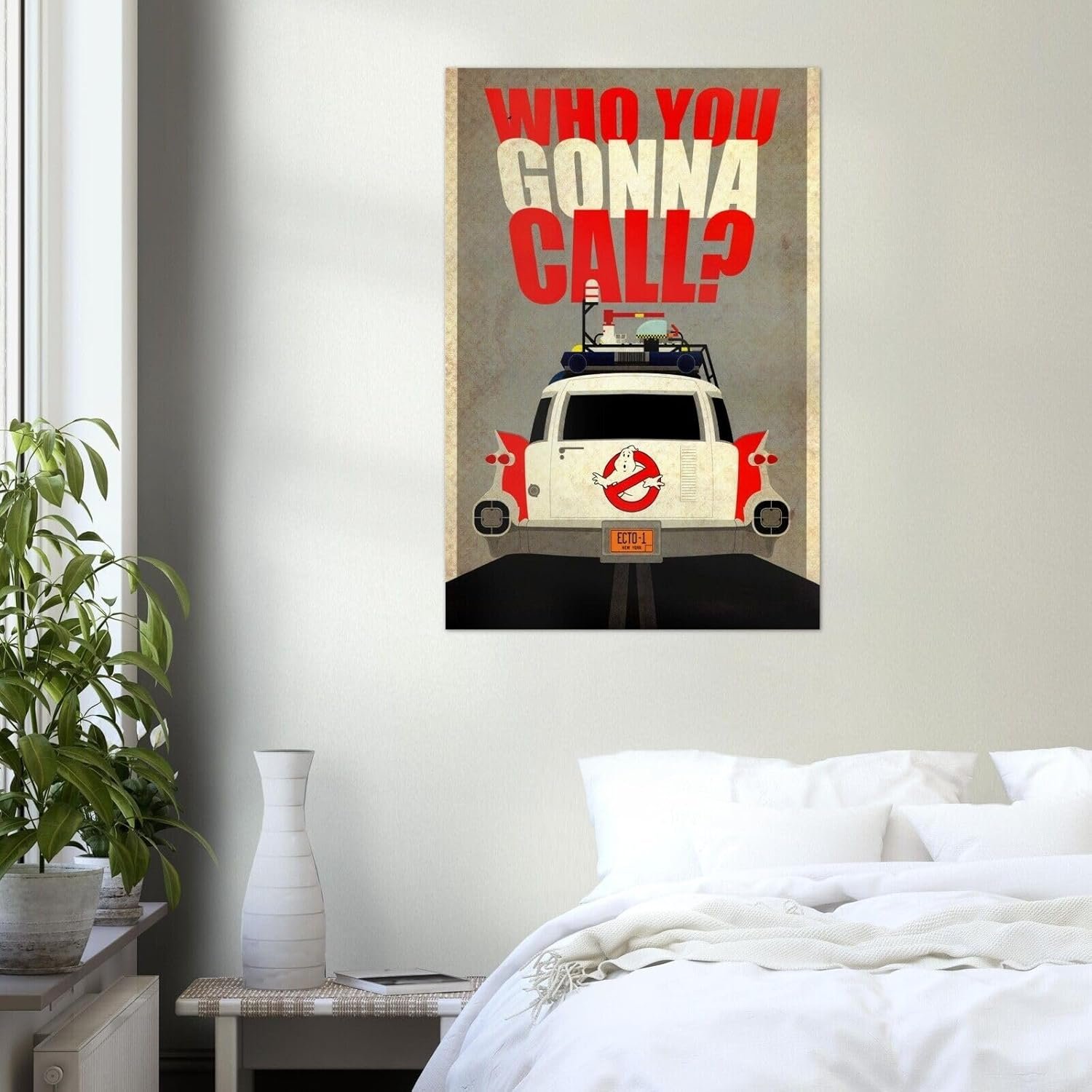 ECTO 1 - Who You Gonna Call? Ghostbusters 2 Movie Poster, Print, Wall Art (8x12Inches)
