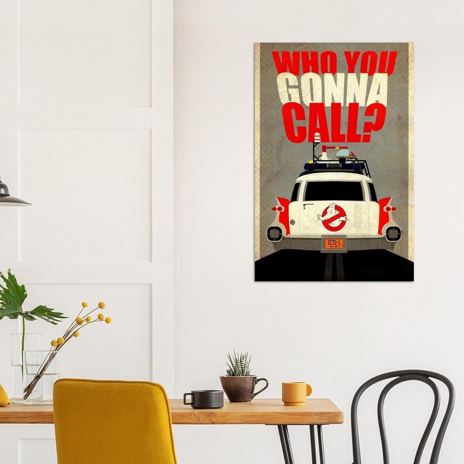 ECTO 1 - Who You Gonna Call? Ghostbusters 2 Movie Poster, Print, Wall Art (8x12Inches)