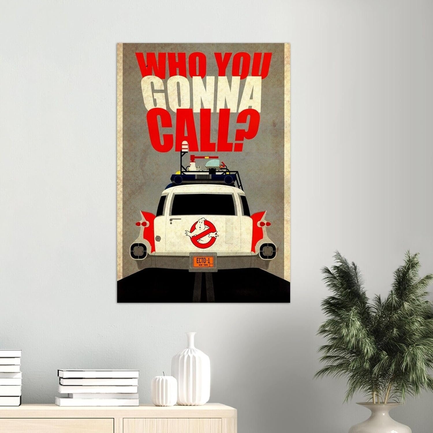 ECTO 1 - Who You Gonna Call? Ghostbusters 2 Movie Poster, Print, Wall Art (8x12Inches)