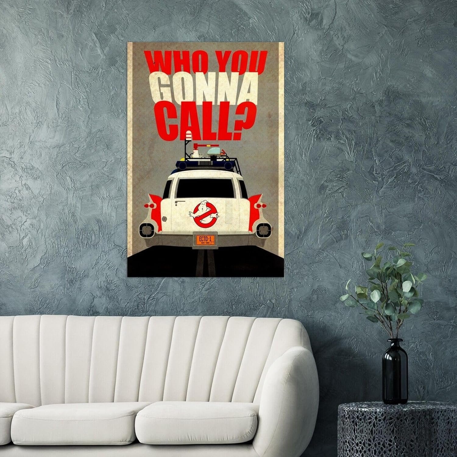 ECTO 1 - Who You Gonna Call? Ghostbusters 2 Movie Poster, Print, Wall Art (8x12Inches)