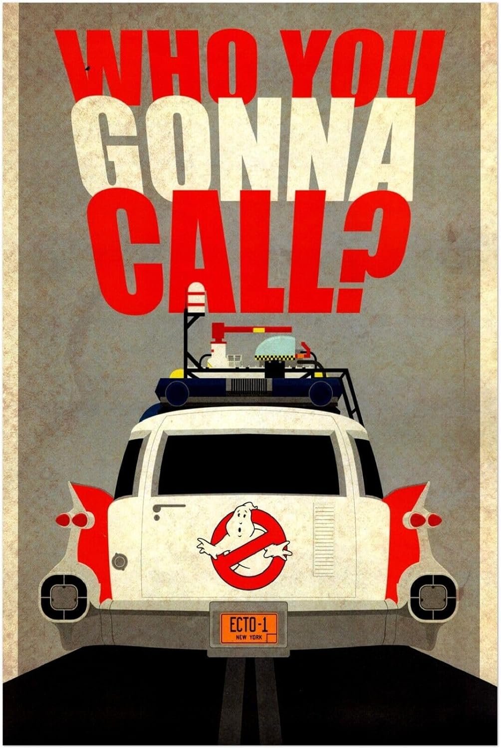 ECTO 1 - Who You Gonna Call? Ghostbusters 2 Movie Poster, Print, Wall Art (8x12Inches)