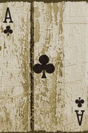 Eveokoki Metal Sign 12 x 16inches - Ace of Clubs Poker Man Cave Vintage Look Tin Sign Wall Decoration Bar Cafe Home Decor Plaque