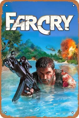 Far Cry-Video Game Metal Tin Sign Game Poster (Vintage Style) 8x12 inches