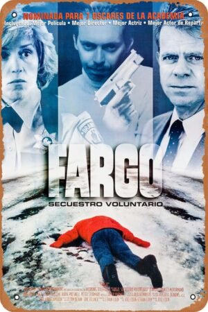 Fargo Horror Movie Poster Metal Tin Sign Vintage Style Wall Plaque Decor 8x12 inch