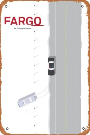 Fargo Movie Poster Metal Tin Sign Vintage Style Wall Plaque Decor 8x12 inch