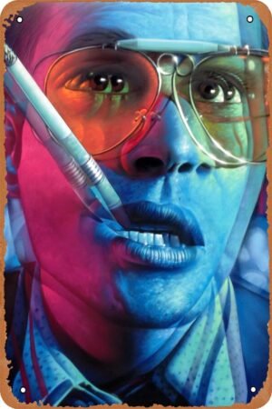 Fear And Loathing In Las Vegas Movie Poster Movie Metal Tin Sign Retro Vintage Wall Art Decor Gifts for Man Women 8x12 inches