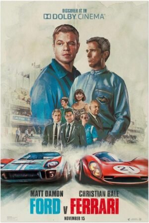 Ford vs Ferrari - Le Mans - Movie Poster - Teaser US Version #1-24 x 36 Inches