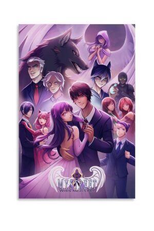 Fuwo Aphmau Mystreet Anime Poster Poster 90s Canvas Wall Art Room Aesthetic Decor Posters 16x24inch(40x60cm)