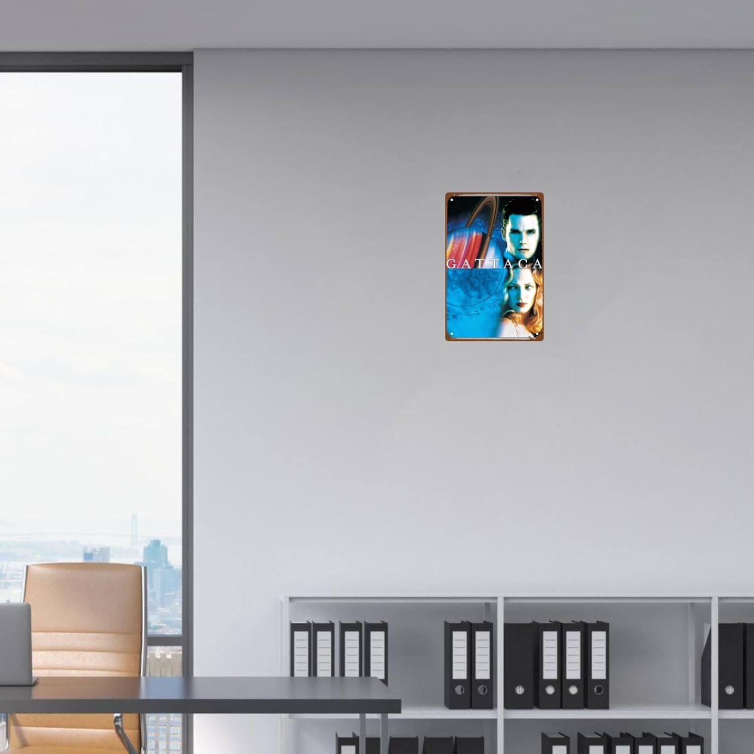 Gattaca Movie Metal Wall Tin Sign Classic Film Poster Retro Gift Man Cave Decor Vintage Decorations 8"x12"