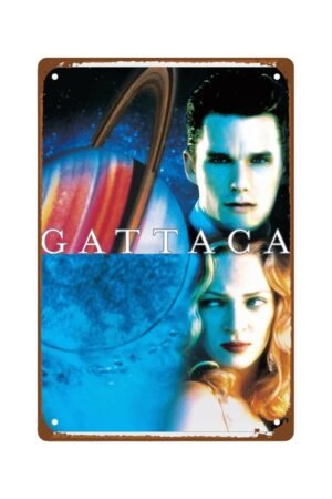 Gattaca Movie Metal Wall Tin Sign Classic Film Poster Retro Gift Man Cave Decor Vintage Decorations 8"x12"