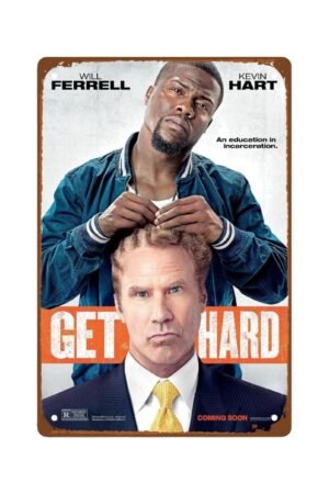 Get Hard Movie Metal Wall Tin Sign Room Decor Man Cave Decor Retro Gift Vintage Decorations 8"x12"