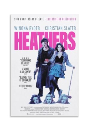 Girls Room Decoration Heathers Movie Poster Poster Decorative Painting Canvas Wall Art Living Room Posters Bedroom Painting 24x36inch(60x90cm)