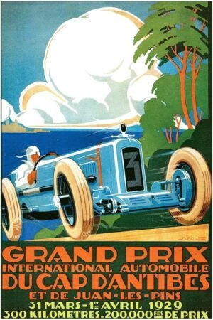 Grand Prix 1929 - Vintage Auto Racing Poster-24 x 36 Inches